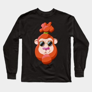 lion with glasses Long Sleeve T-Shirt